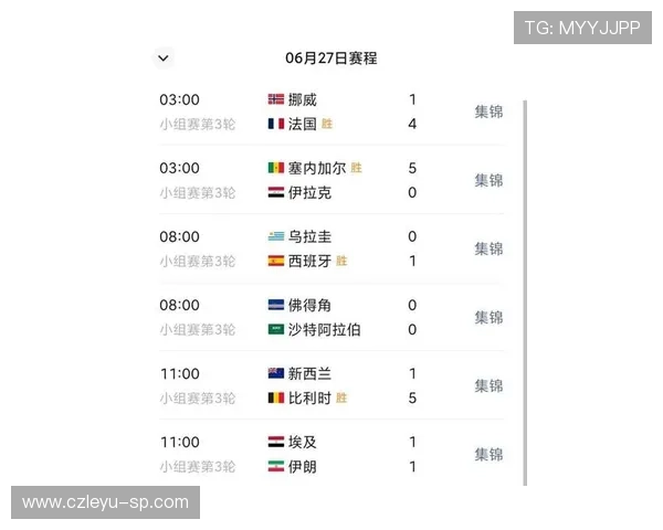 2026世界杯比分结果查询：6月已结束比赛完整整理